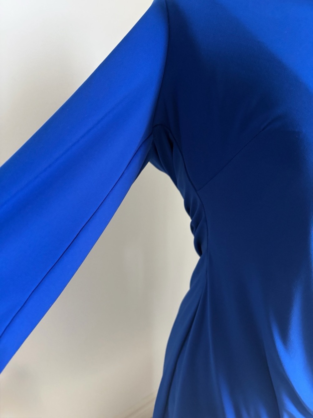 Frank Lyman Design Royal Blue Draped Midi Dress SIZE 16 - Picture 8 of 13